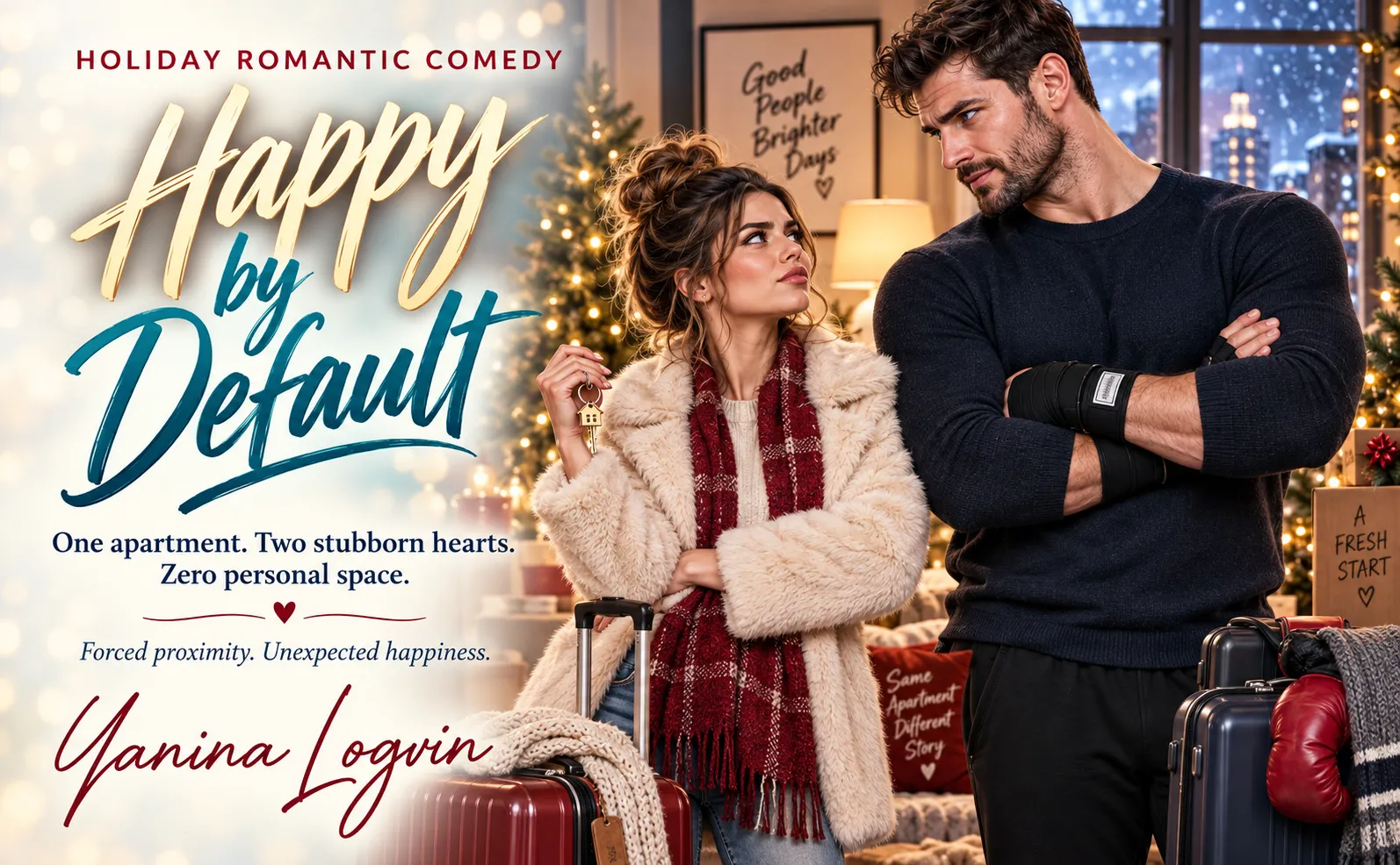 Happy by Default promotional artwork in English